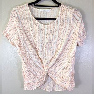 Potter's Pot white and orange top size small